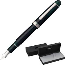 PLATINUM Japanse Vulpen #3776 Century - Rhodium Laurel Green UEF