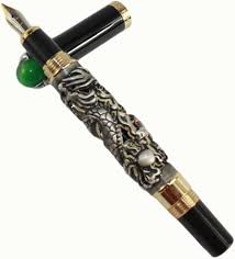 Antieke Chinese Ming-dynastie Draak Vulpen met Jade Bal