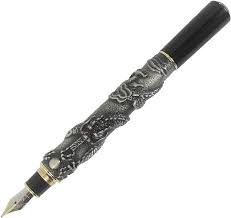 Xiaoyu Jinhao Chinese Dragon Vulpen - Oud Zilver