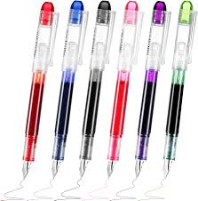 6 Stuks Wegwerp Vulpen - Extra Fijne Punt & Klassiek Design