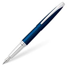 Cross ATX Vulpen - Blauw Lak met Inktpatronen en Cadeauverpakking