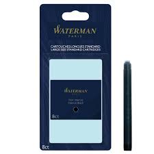 Waterman Inktpatronen Lang - Intens Zwart (8 Stuks)