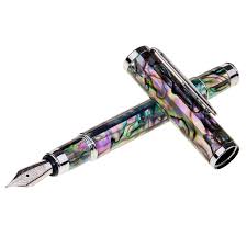 LACHIEVA Abalone Schelp Vulpen - Luxe Handgemaakt met Fijne Nib