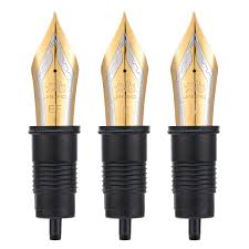 Set van 3 Jinhao Vulpenpunten met Gouden Trim (EF