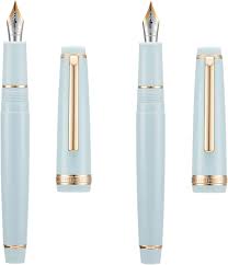 Jinhao 82 Hars Vulpen Set - Lichtblauw met Gouden Clip