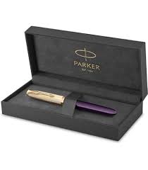 Parker 51 Deluxe Vulpen - Pruimenlichaam met Gouden Accenten