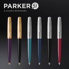 Parker 51 Balpen | Deluxe Paarse Body met Gouden Accenten | 18k Gouden Punt | Cadeaubox