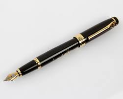 Gullor 6062 Medium Penpunt Vulpen - Zwart & Goud