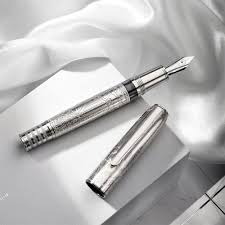 Elegante Ef/Long Nib Piston Vulpen met Metalen Gravure