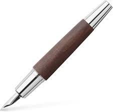 Faber-Castell e-motion Houten Vulpen met Chroom