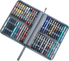 Grijze 48 Vulpen Organizer - Waterdichte Canvas Houder