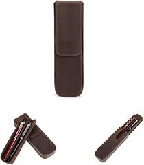 Hiram Lederen Etui voor 2 Pennen