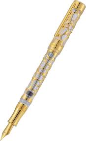 Asvine V169 Vacuüm Vulpen - Transparante Acryl Pen met Gouden Accenten