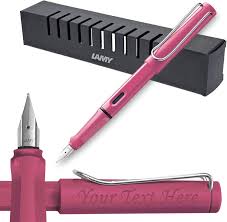 Lamy Safari Roze Vulpen met Gravure - Fijne Penpunt