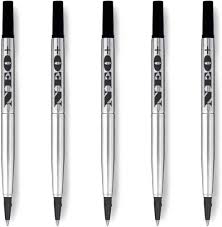 5 Zwarte Rollerball Pen Vullingen voor Parker Quink