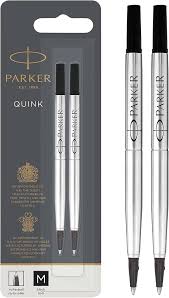 PARKER QUINK Inktnavulling Rollerballpen - Zwart (2 Stuks)