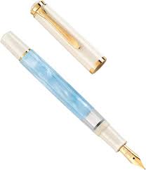 Pelikan M200 Pastelblauwe Vulpen met M Penpunt