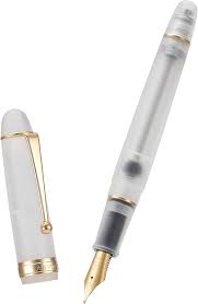 Asvine V126 Vacuüm Vulpen - Extra Fijne Nib - Matte Transparant Acryl