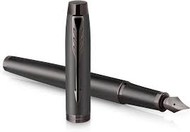 Parker IM Monochrome Vulpen | Blauwe Inkt | Gunmetal Afwerking