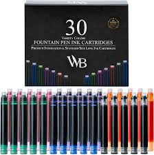 Wordsworth & Black 30 Verpakkingen - Geassorteerde Kleur Vulpennen